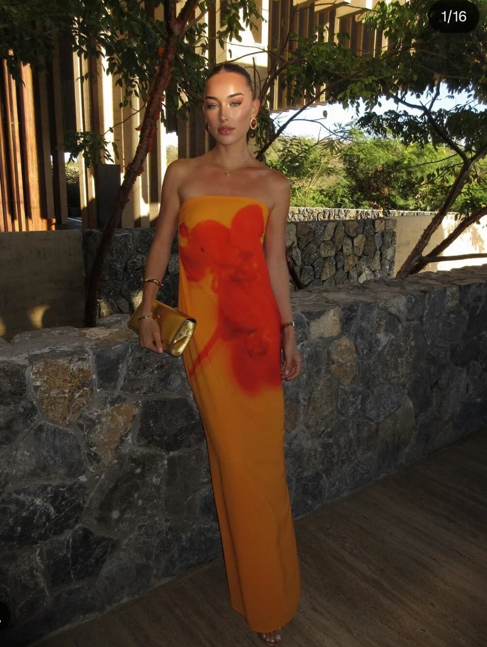 Meshki Floral Orchid Gown - Picture 5 of 10